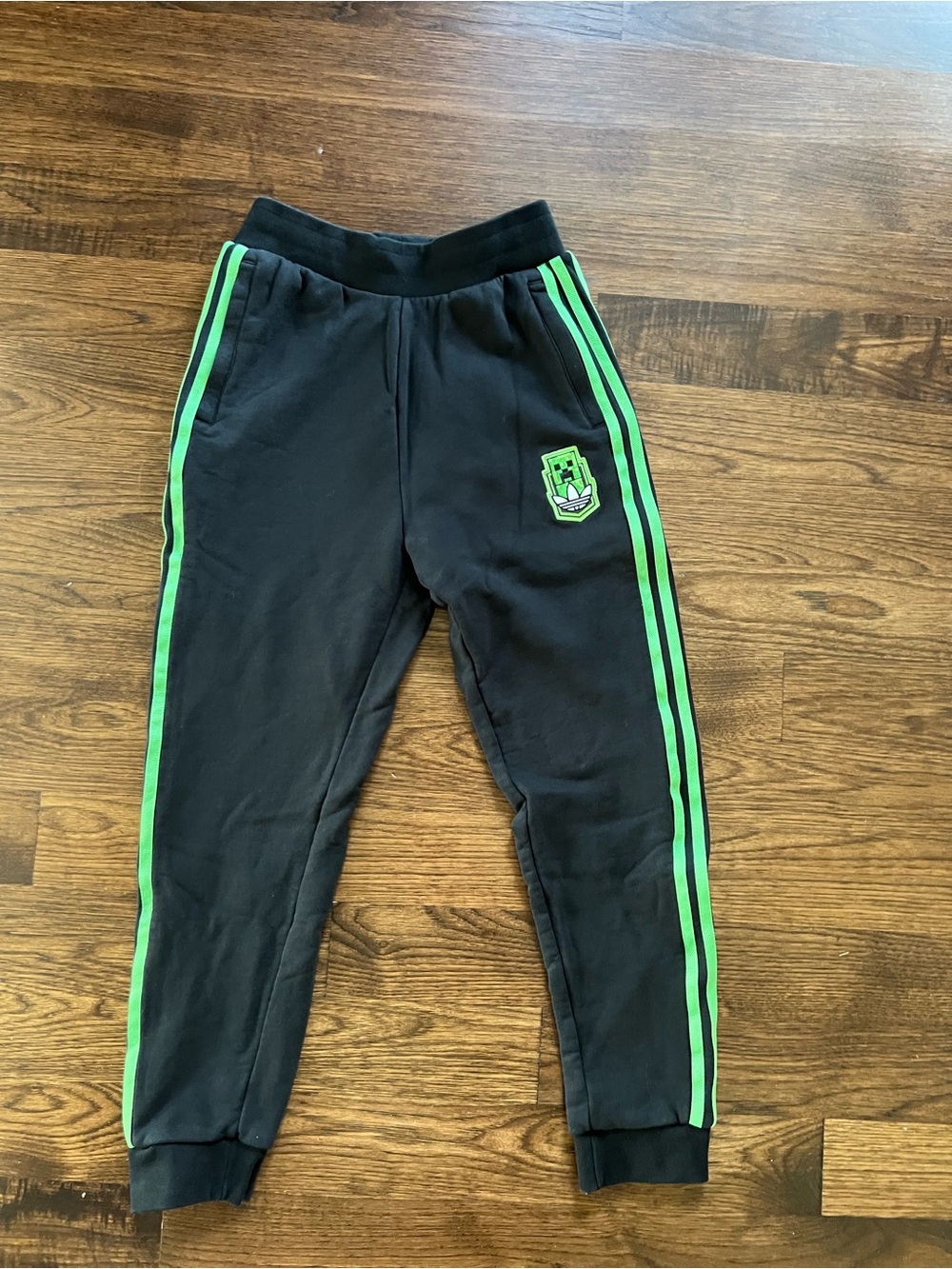 Adidas x Minecraft Black & Green Track Pants Youth M 11–12